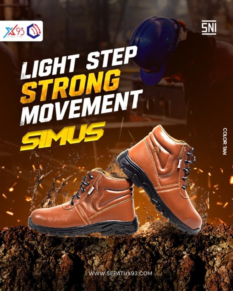 X93 SIMUS industrial safety shoes meeting Indonesian safety standards
